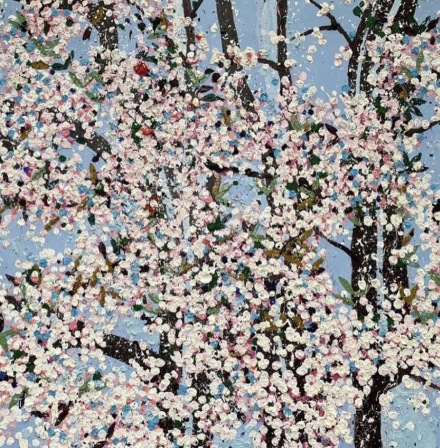 Damien Hirst, Cherry Blossoms (Installation View), via Art Observed