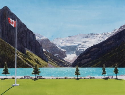 Tim Gardner, Lakeshore, Lake Louise (2021), via 303 Gallery