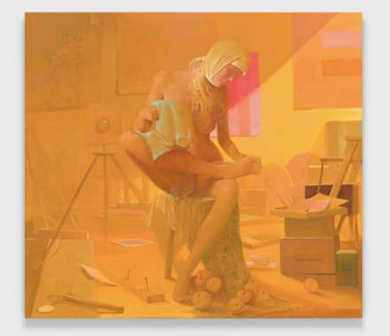 Lisa Yusakavage, Yellow Studio (2021), via David Zwirner