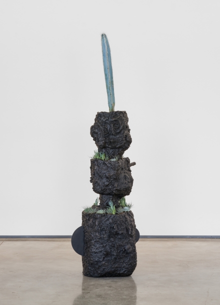 Rashid Johnson, Untitled Totem (2021), via David Kordansky