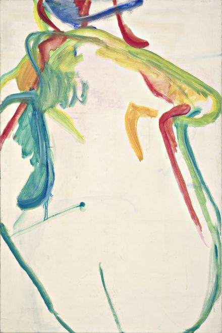 Maria Lassnig, Dicke Gruene (1961), via Petzel