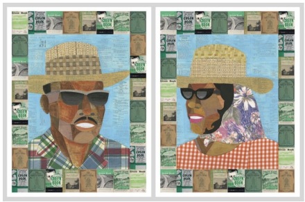 Derrick Adams, Kings on Vacation (diptych), 2021, Image courtesy of Superposition Gallery