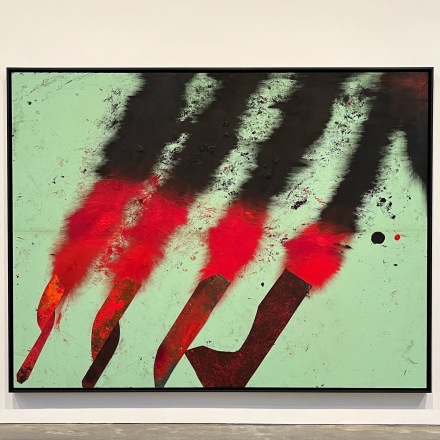Sterling Ruby, TURBINE. SHAKING HANDS WITH BOMBS (RIGHT). (2022), via Gagosian