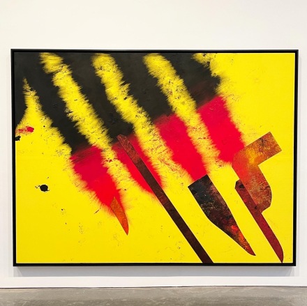 Sterling Ruby, TURBINE. SHAKING HANDS WITH BOMBS (LEFT). (2022), via Gagosian
