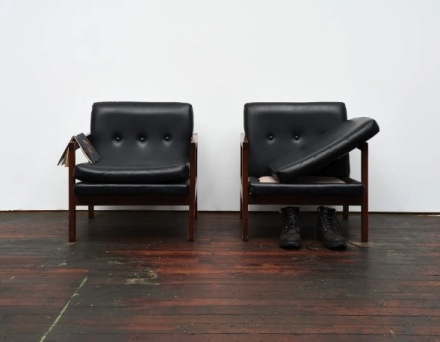 Tom Burr, A Pair of Black Chairs (2023)
