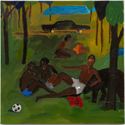 Henry Taylor, Forest Fever Ain't Nothing Like, Jungle Fever (2023), via Hauser & Wirth